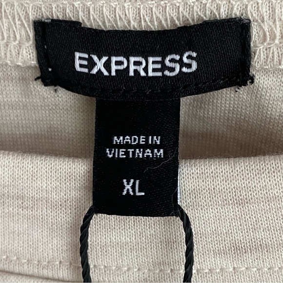 NWT Express Women’s Size XL Cream Colored Long Sleeved Shirt - Picture 4 of 8